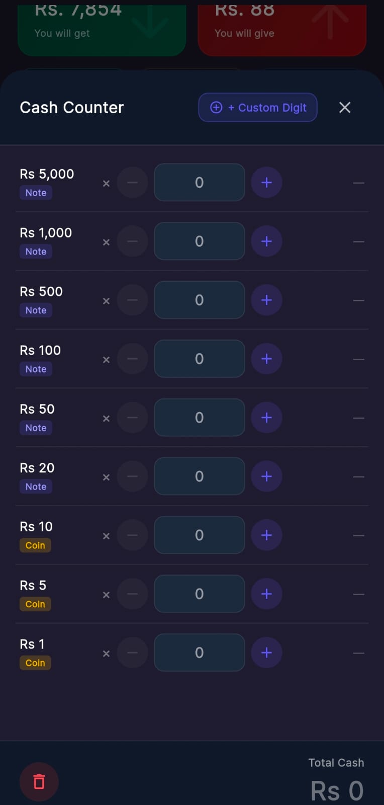Cash Counter Screenshot