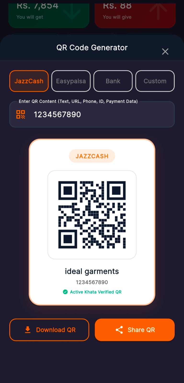 QR Code Generator Screenshot